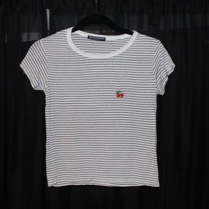 Brandy Melville Cherry Emroidered Tshirt